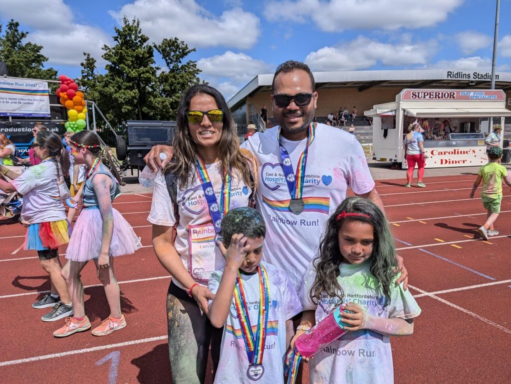 Lloyd Dias FVS and family after the Rainbow Run