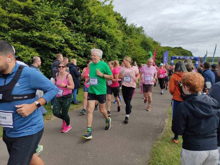 Jim Brown green top at the Race for Life by James Barry