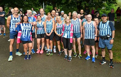 Some of the Spartan runners and helpers at the Stevenage parkrun on 3rd August 2024 by Keith Fenwick FVS (2)