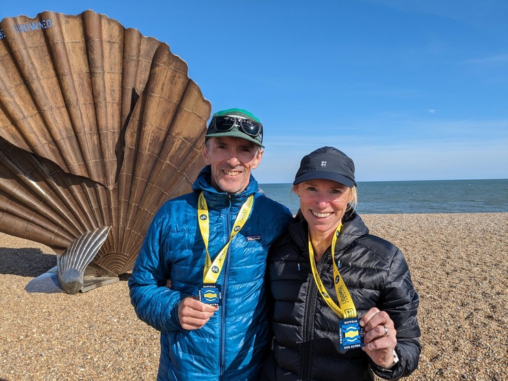 Ciaran and Su McAneny after the Coastal 50km from Lowestoft to Aldeburgh FVS (1)