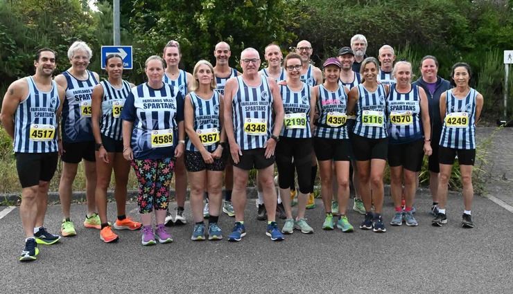 Hatfield 5K pre race picture of most of the Spartan runners including gold and silver winners plus many of the bronze team by Keith Fenwick FVS (1)