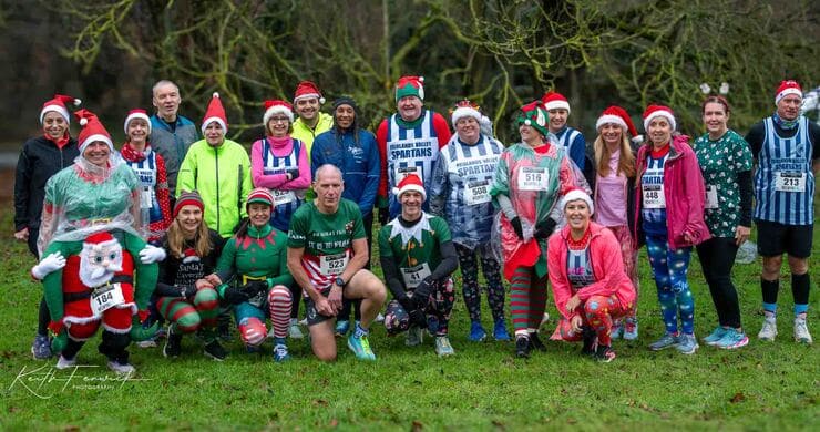 Some of the Festive Fairlands Valley Spartans at the Festive Five by Keith Fenwick FVS (2)