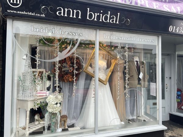 ann-bridal-stevenage-christmas-shop-window-2024