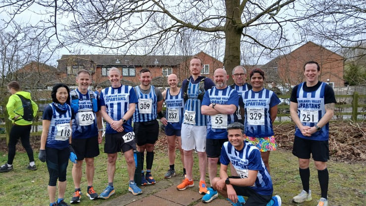 Some of the Spartans at the Baldock Beast Half Marathon 