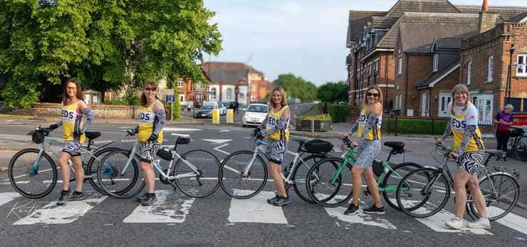 Abbey Road look the Zebra ED charity ladies get set for Brighton by Keith Fenwick at Stevenage High Street 1000040944 (1)