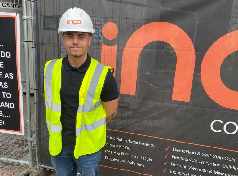 Finlay Thomas, Trainee Contracts and Site Manager for Inco Contracts
