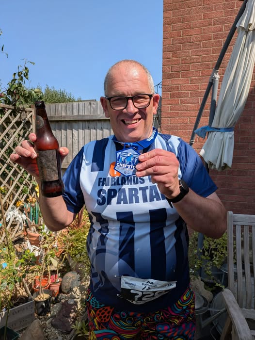 Gerry Rosen FVS after the Chepstow Half Marathon